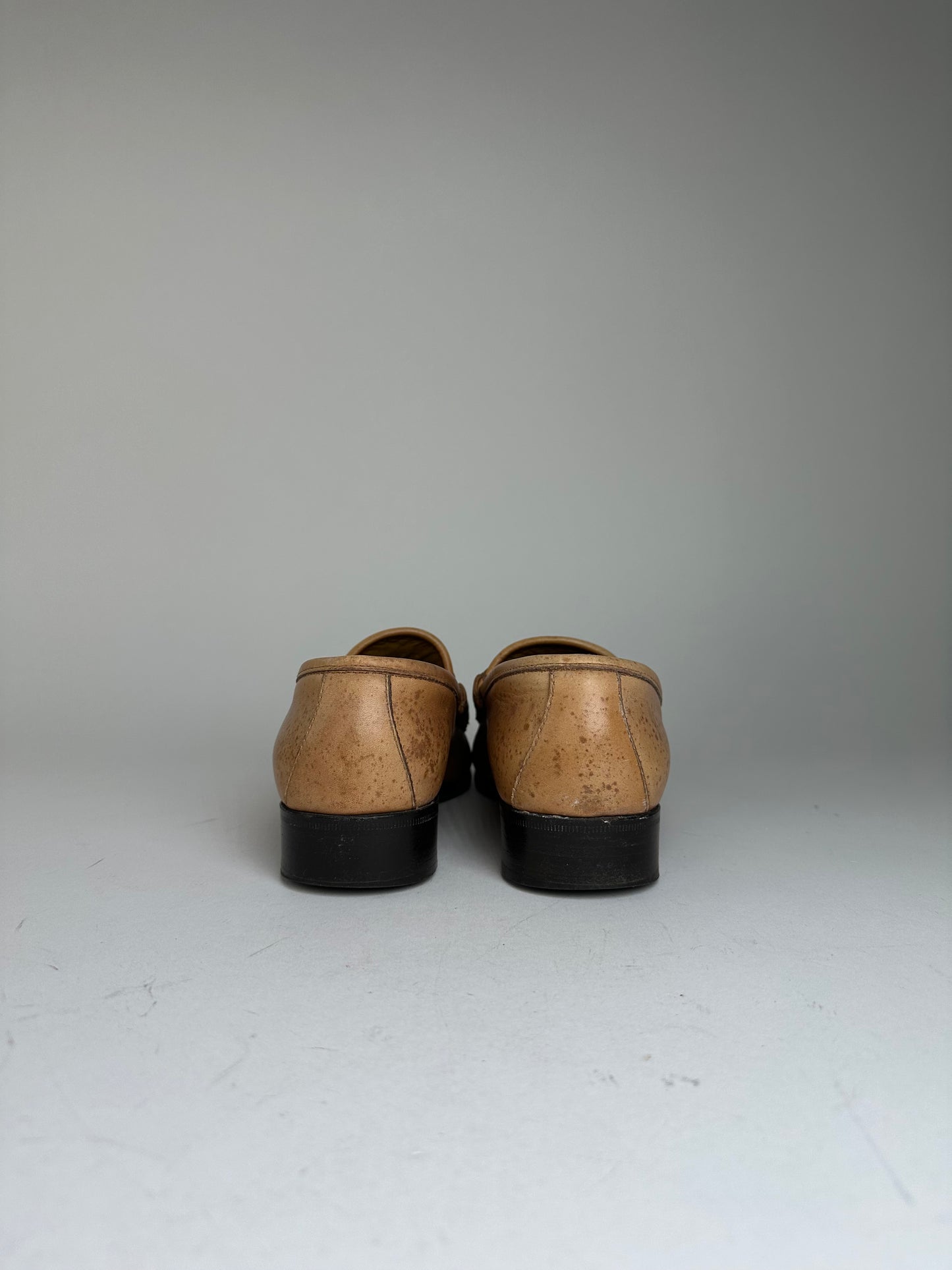 Vintage Gucci Horsebit Leather Loafers Tan EU37,5