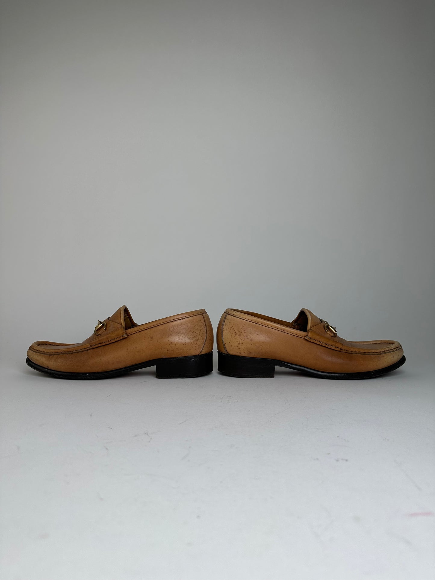 Vintage Gucci Horsebit Leather Loafers Tan EU37,5
