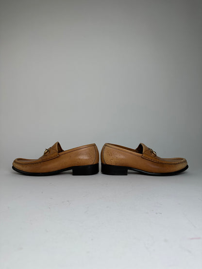 Vintage Gucci Horsebit Leather Loafers Tan EU37,5