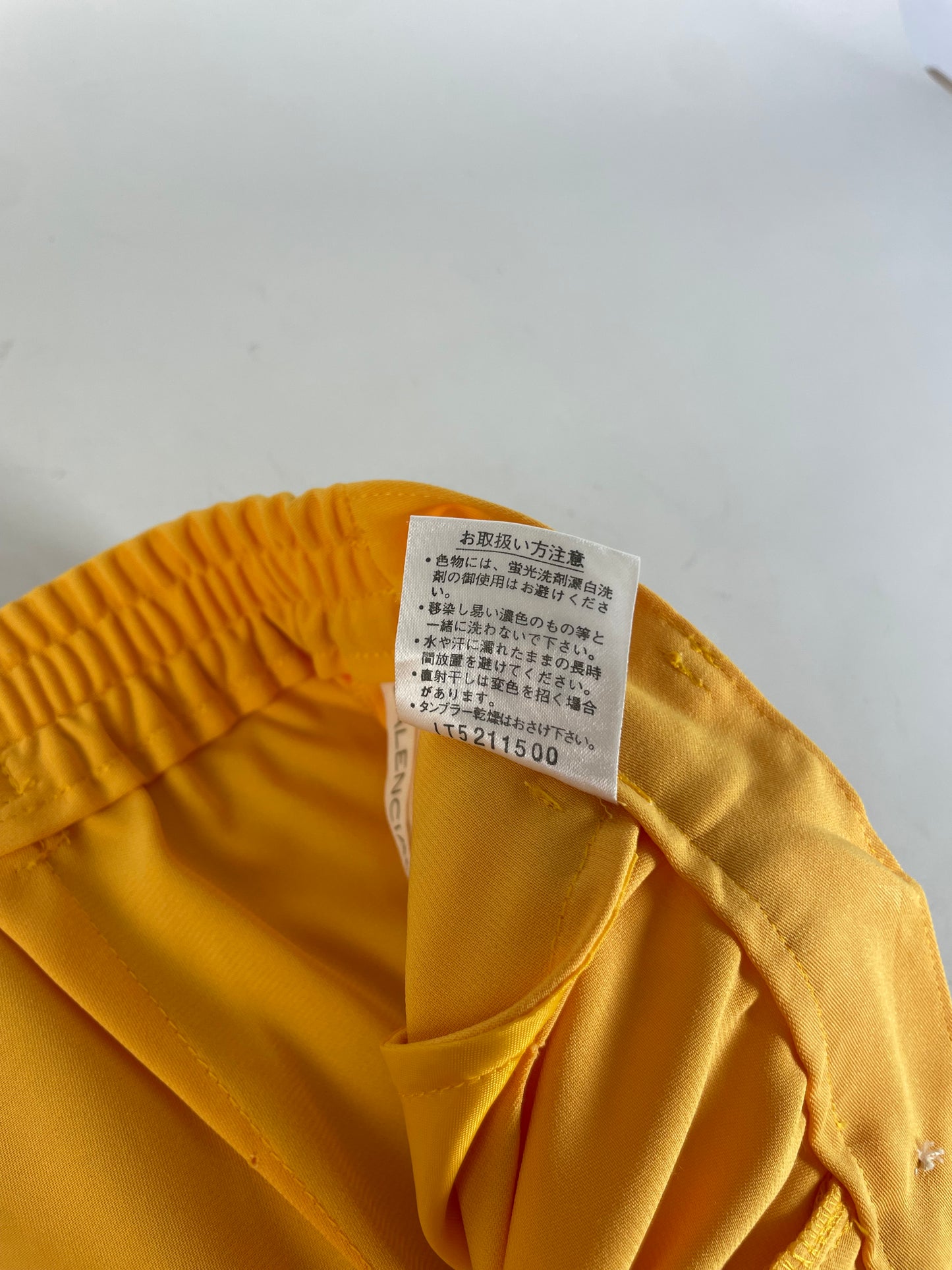 Vintage Balenciaga Polyester Trousers Yellow S