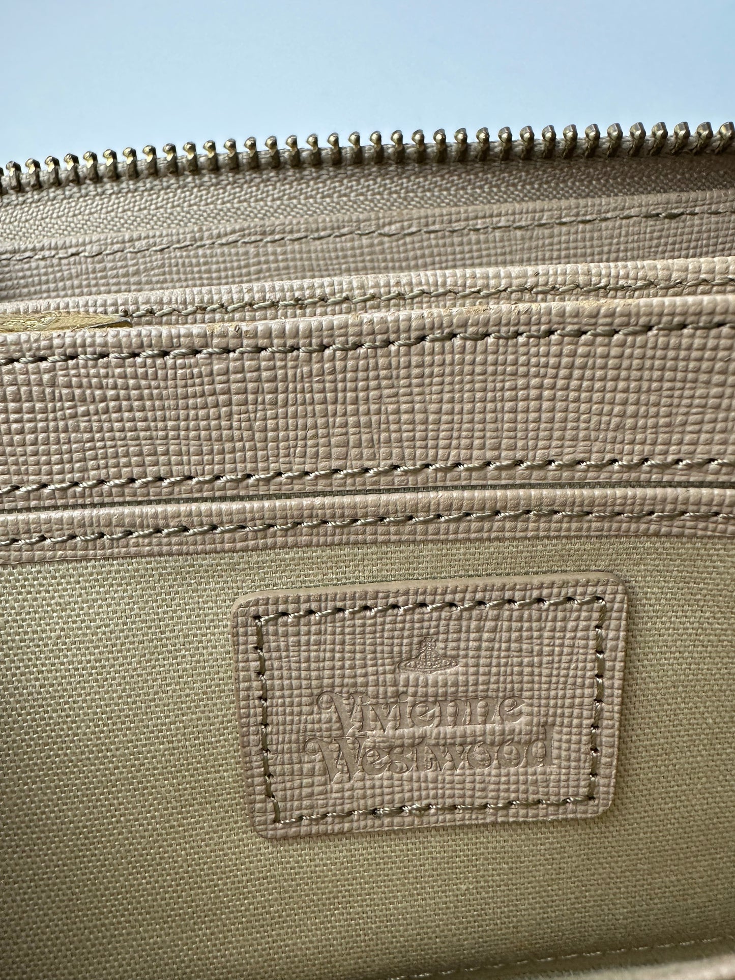 Vintage Vivienne Westwood Leather wallet Beige