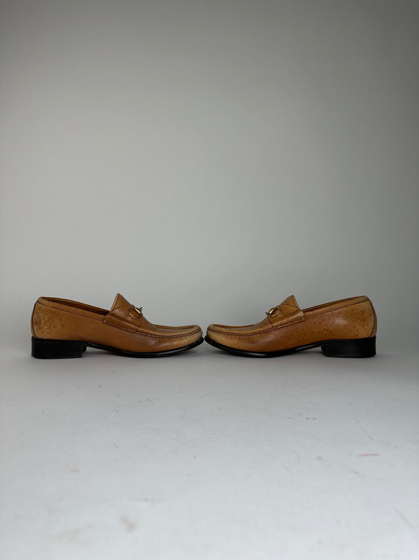 Vintage Gucci Horsebit Leather Loafers Tan EU37,5