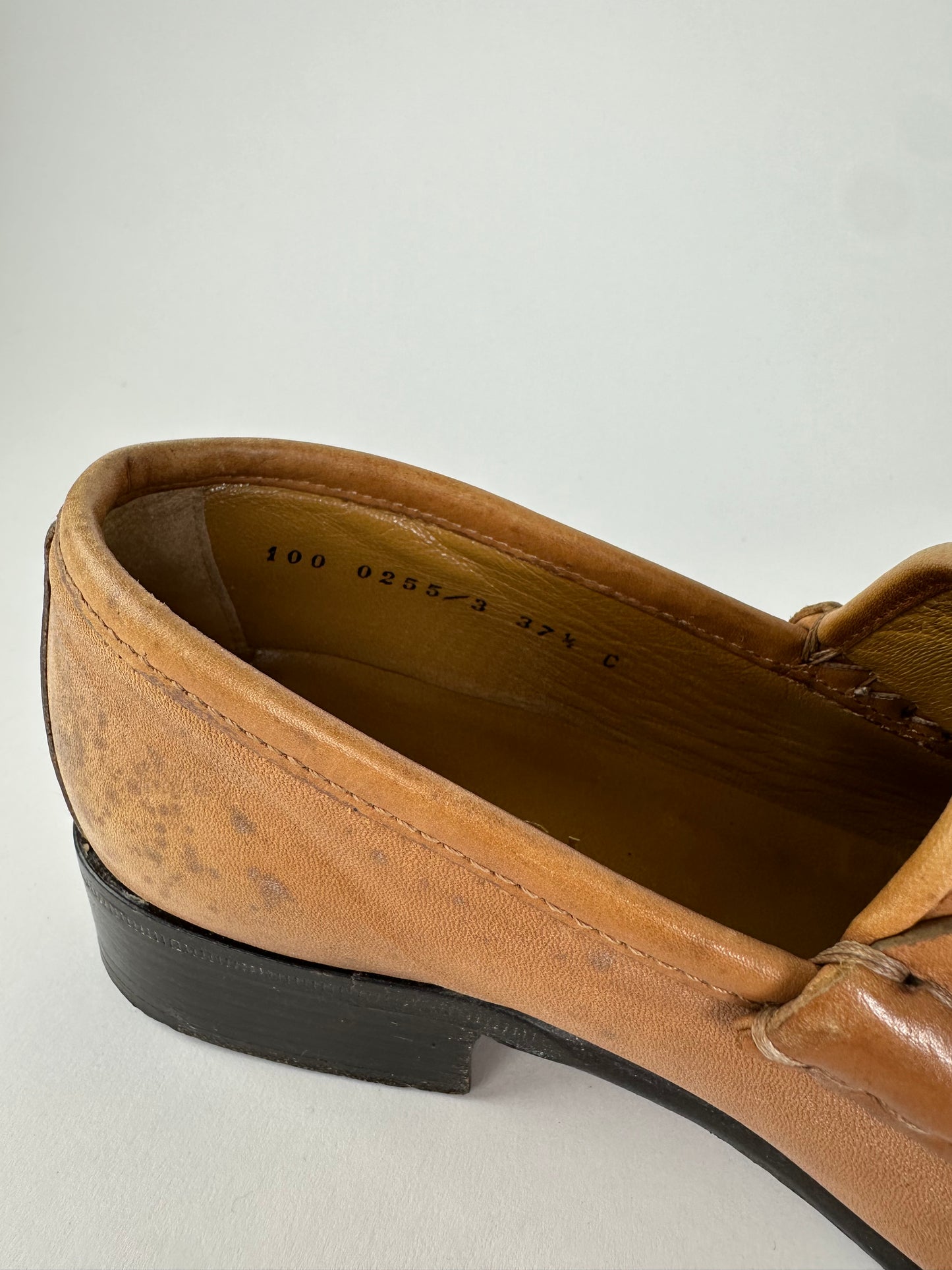 Vintage Gucci Horsebit Leather Loafers Tan EU37,5