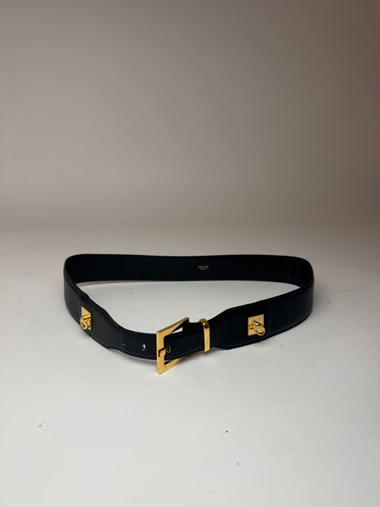 Vintage Celine Leather belt black