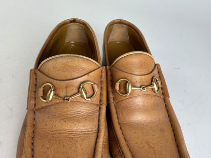 Vintage Gucci Horsebit Leather Loafers Tan EU37,5
