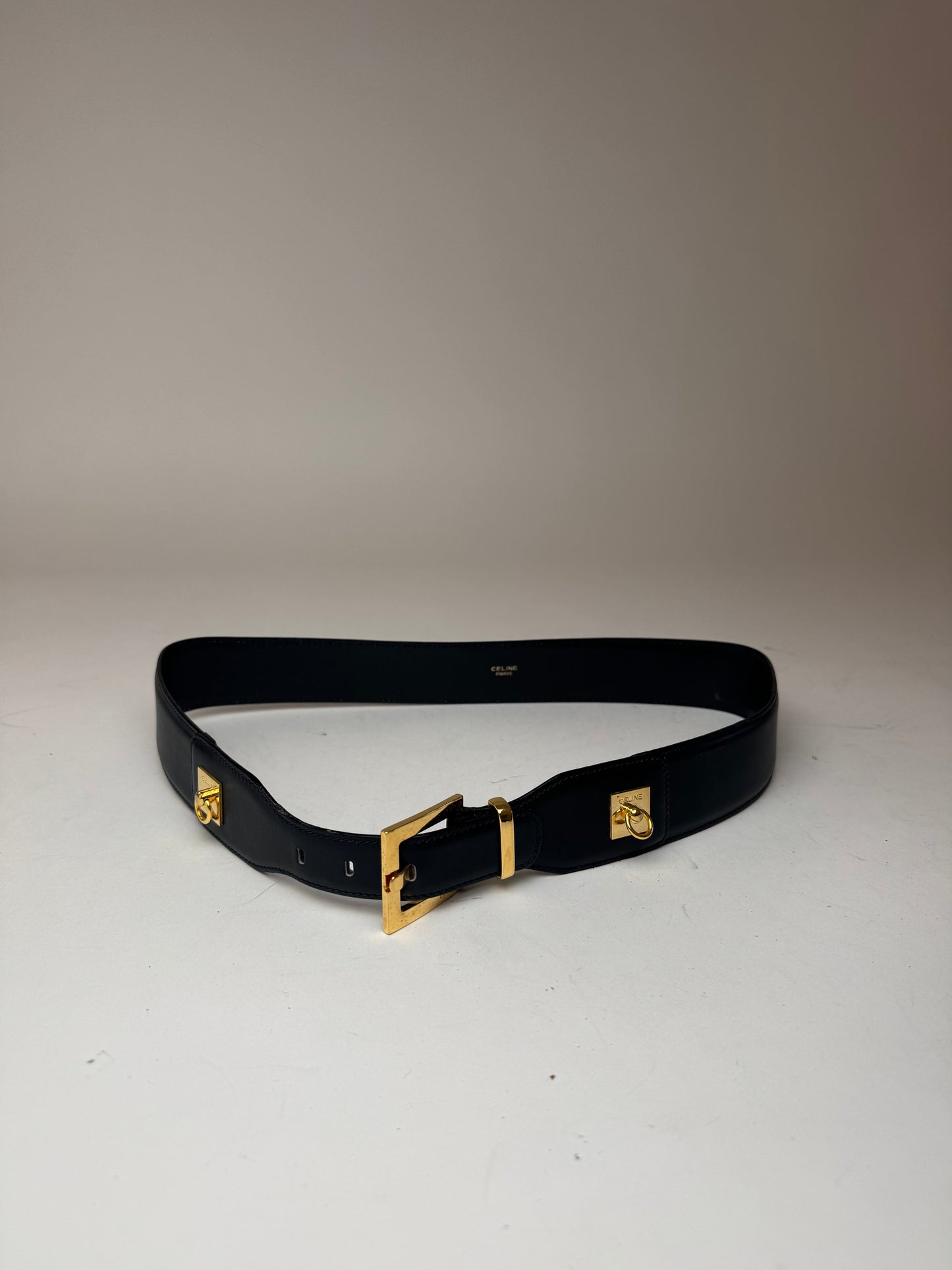Vintage Celine Leather belt black