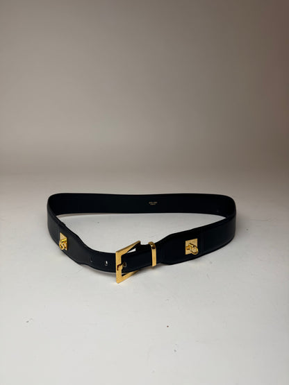 Vintage Celine Leather belt black