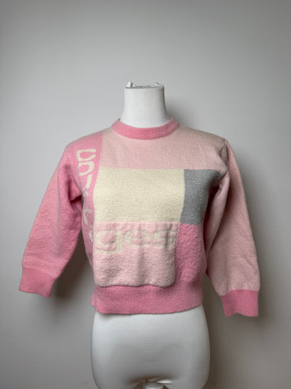 Vintage Courreges Wool Sweater XS pink