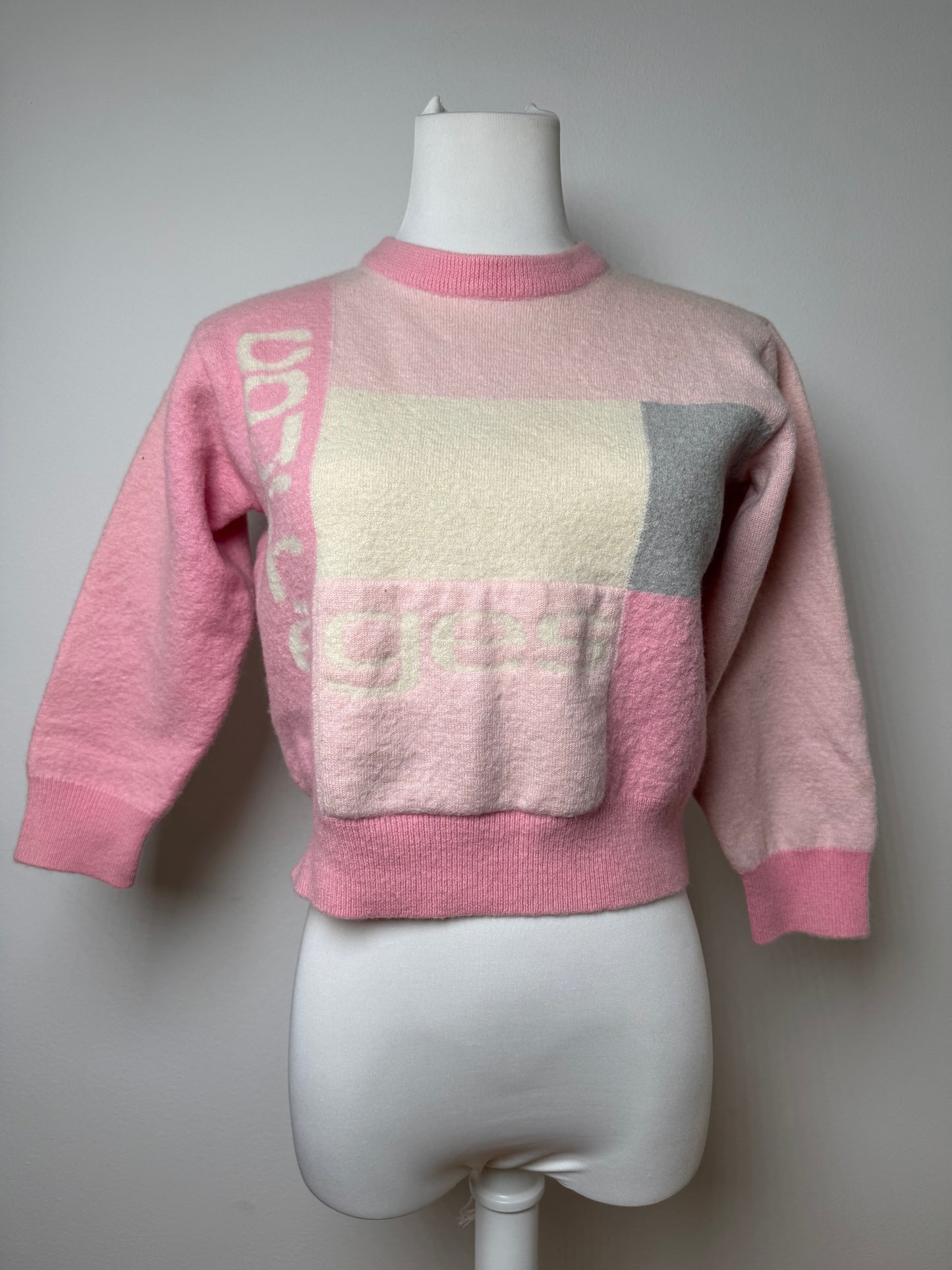 Vintage Courreges Wool Sweater XS pink