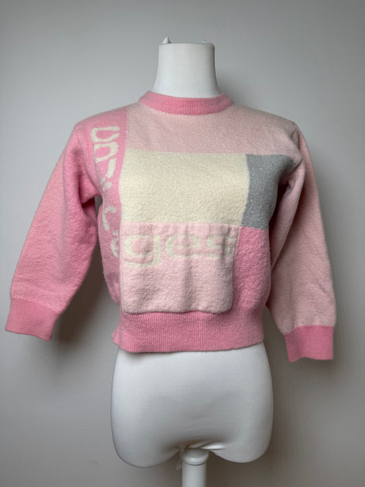 Vintage Courreges Wool Sweater XS pink