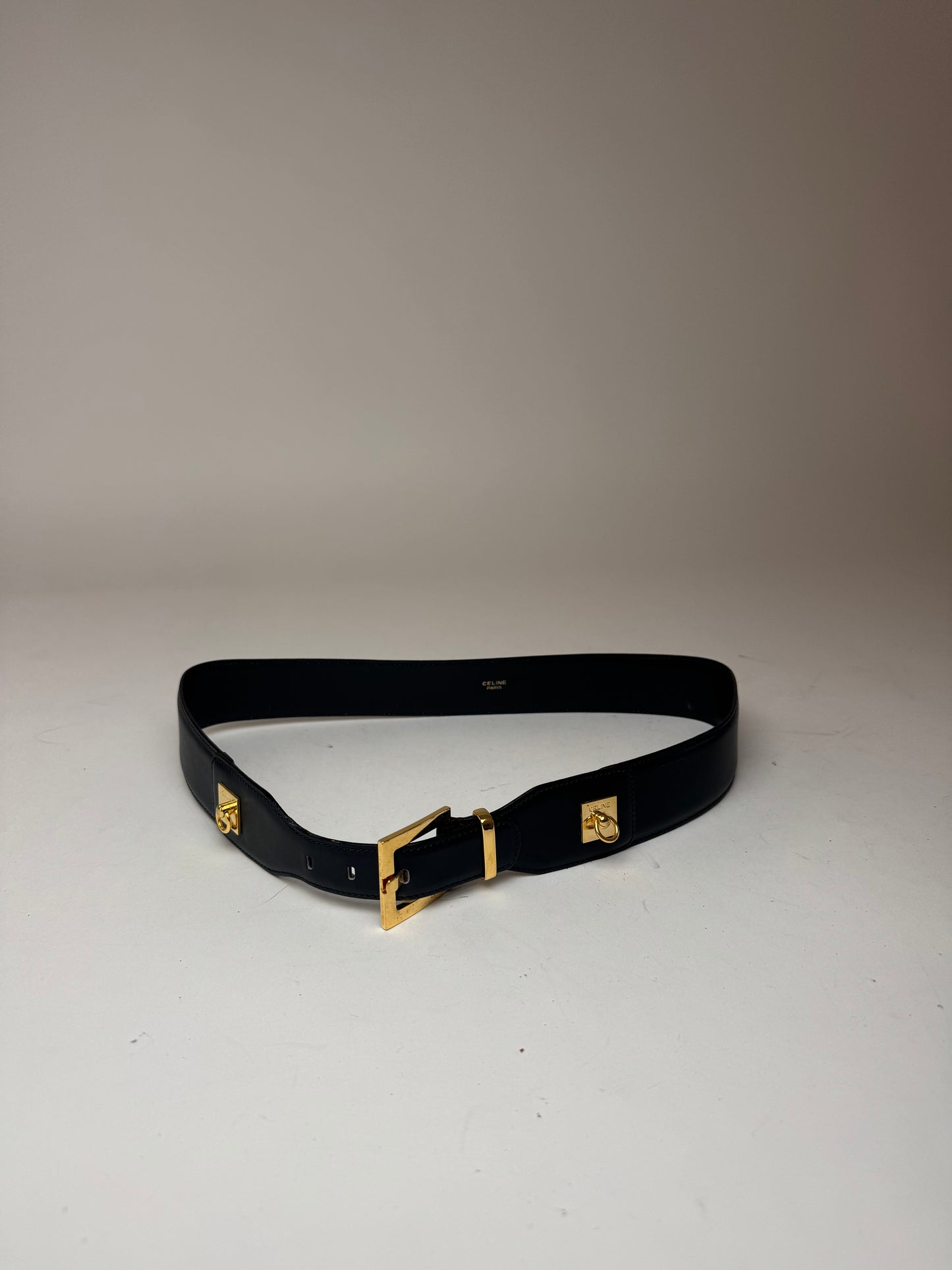 Vintage Celine Leather belt black