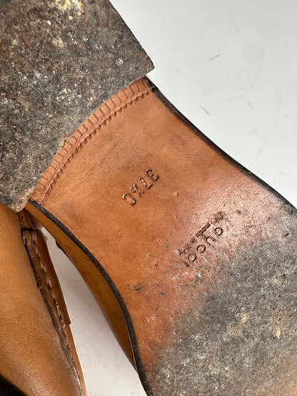 Vintage Gucci Horsebit Leather Loafers Tan EU37,5