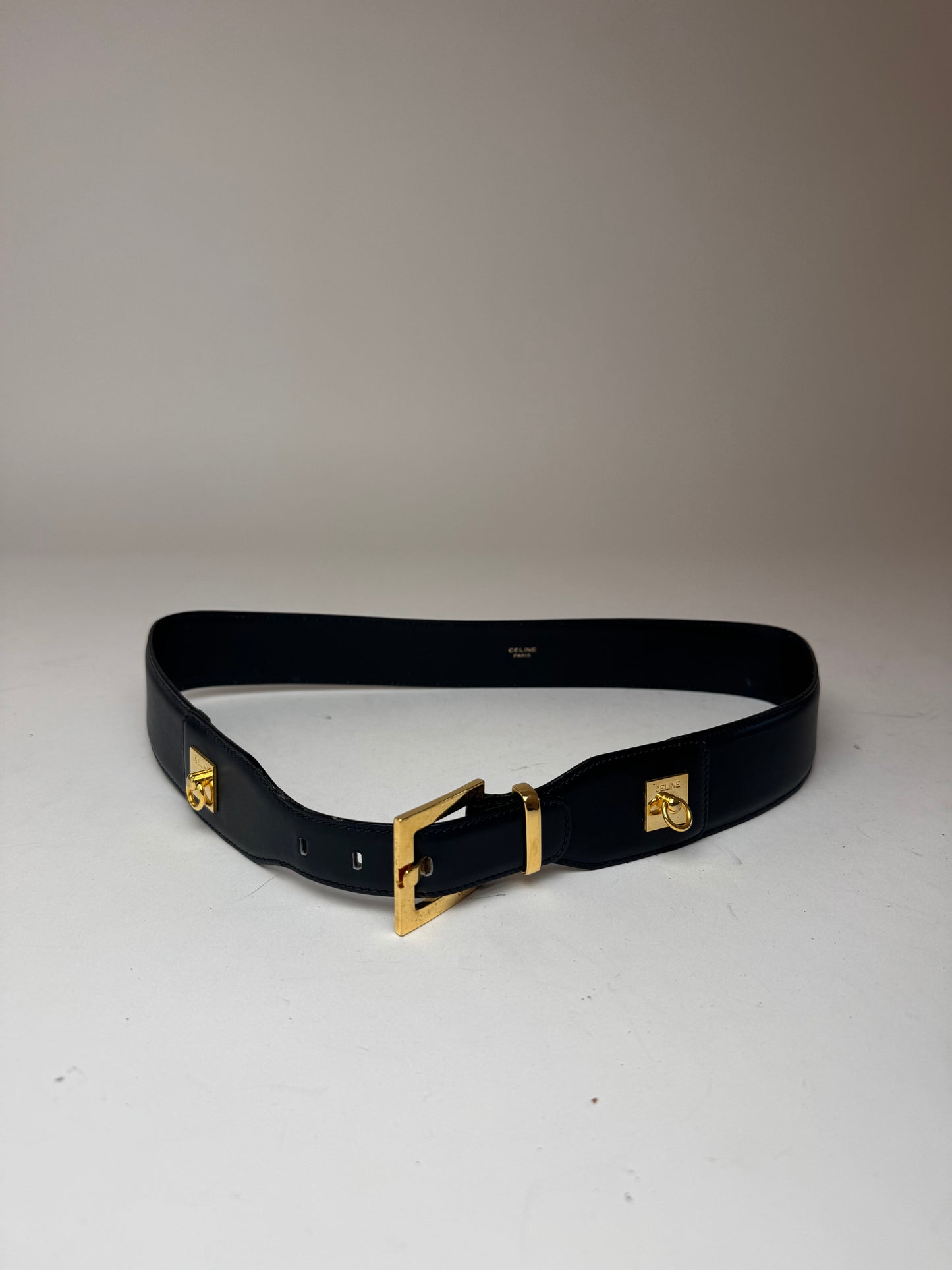Vintage Celine Leather belt black