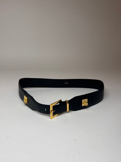 Vintage Celine Leather belt black