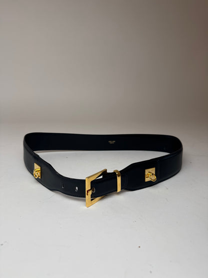 Vintage Celine Leather belt black