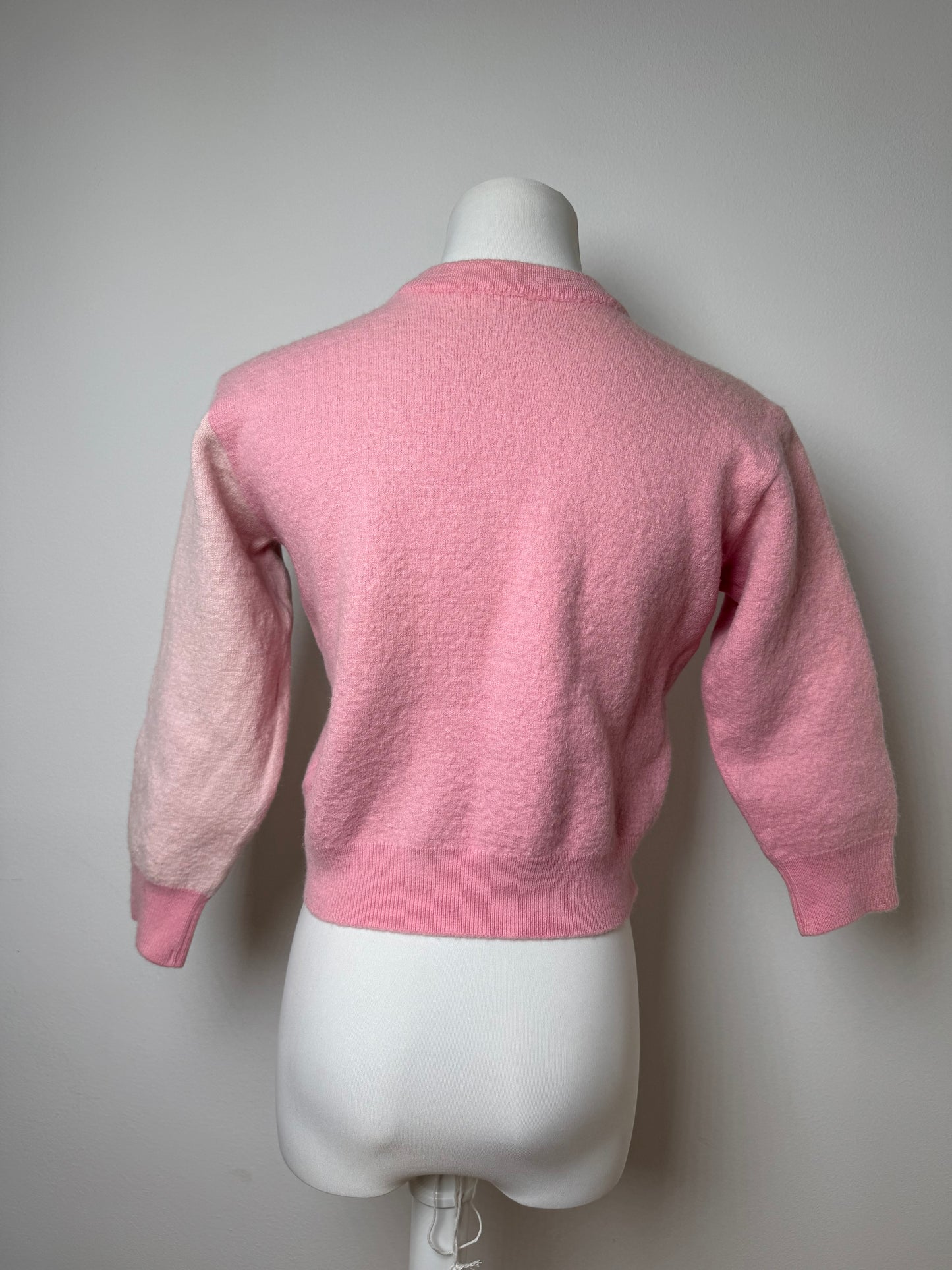 Vintage Courreges Wool Sweater XS pink