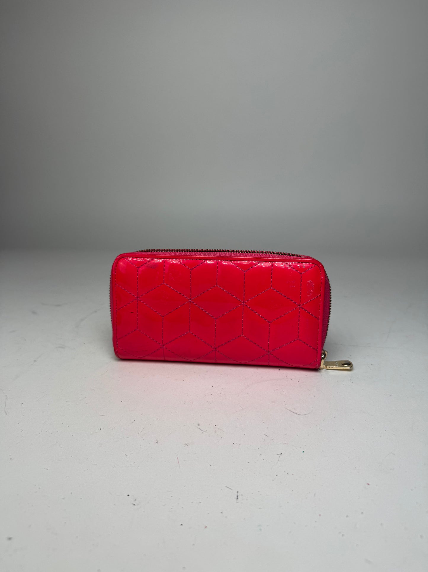 Vintage Miu Miu Patent Leather Wallet pink Zipper Off