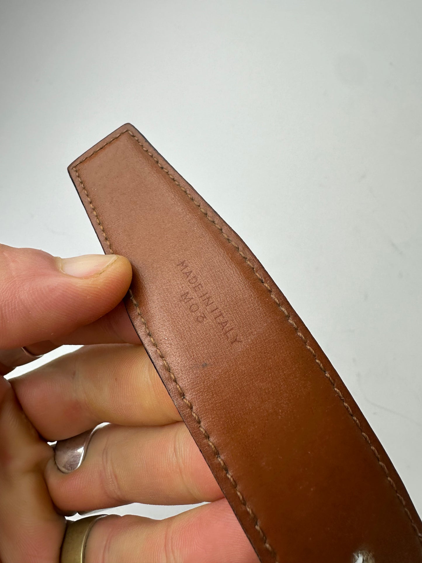 Vintage Celine Paris Leather Belt Black