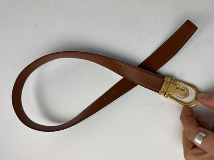 Vintage Celine Paris Leather Belt Black