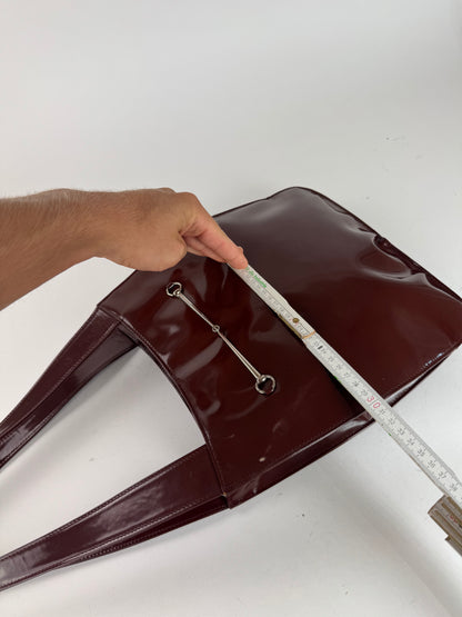 Sac Gucci vintage en cuir verni violet