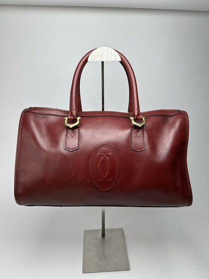 Vintage Cartier Leather Weekender burgundy