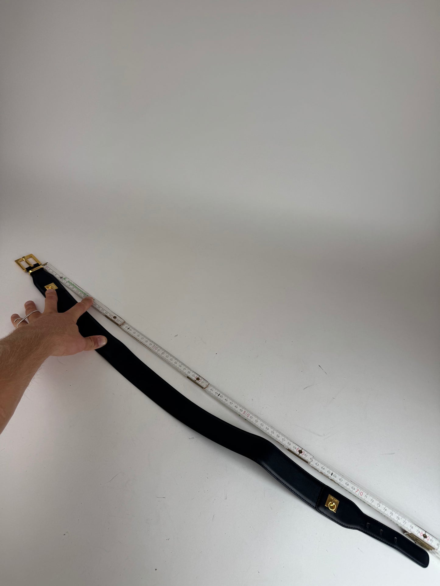 Vintage Celine Leather belt black