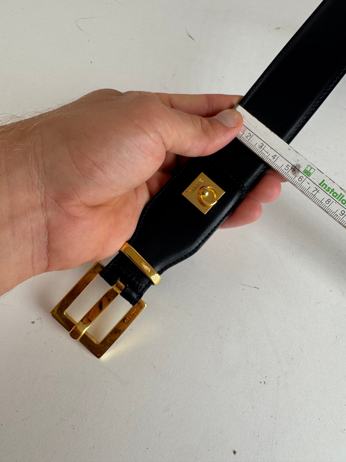 Vintage Celine Leather belt black