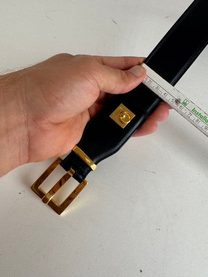 Vintage Celine Leather belt black