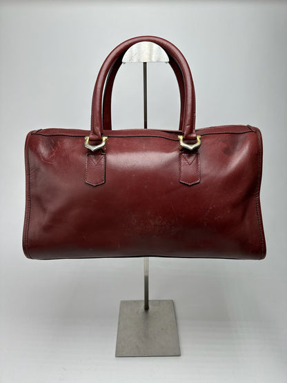 Vintage Cartier Leather Weekender burgundy