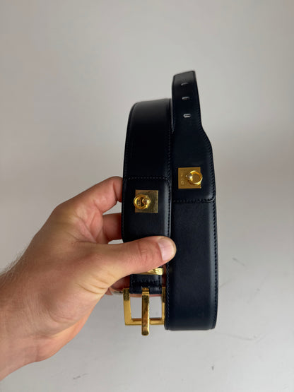 Vintage Celine Leather belt black