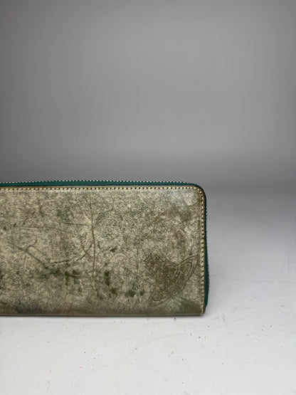 Vintage Vivienne Westwood Zippy Leather Wallet Grey Black