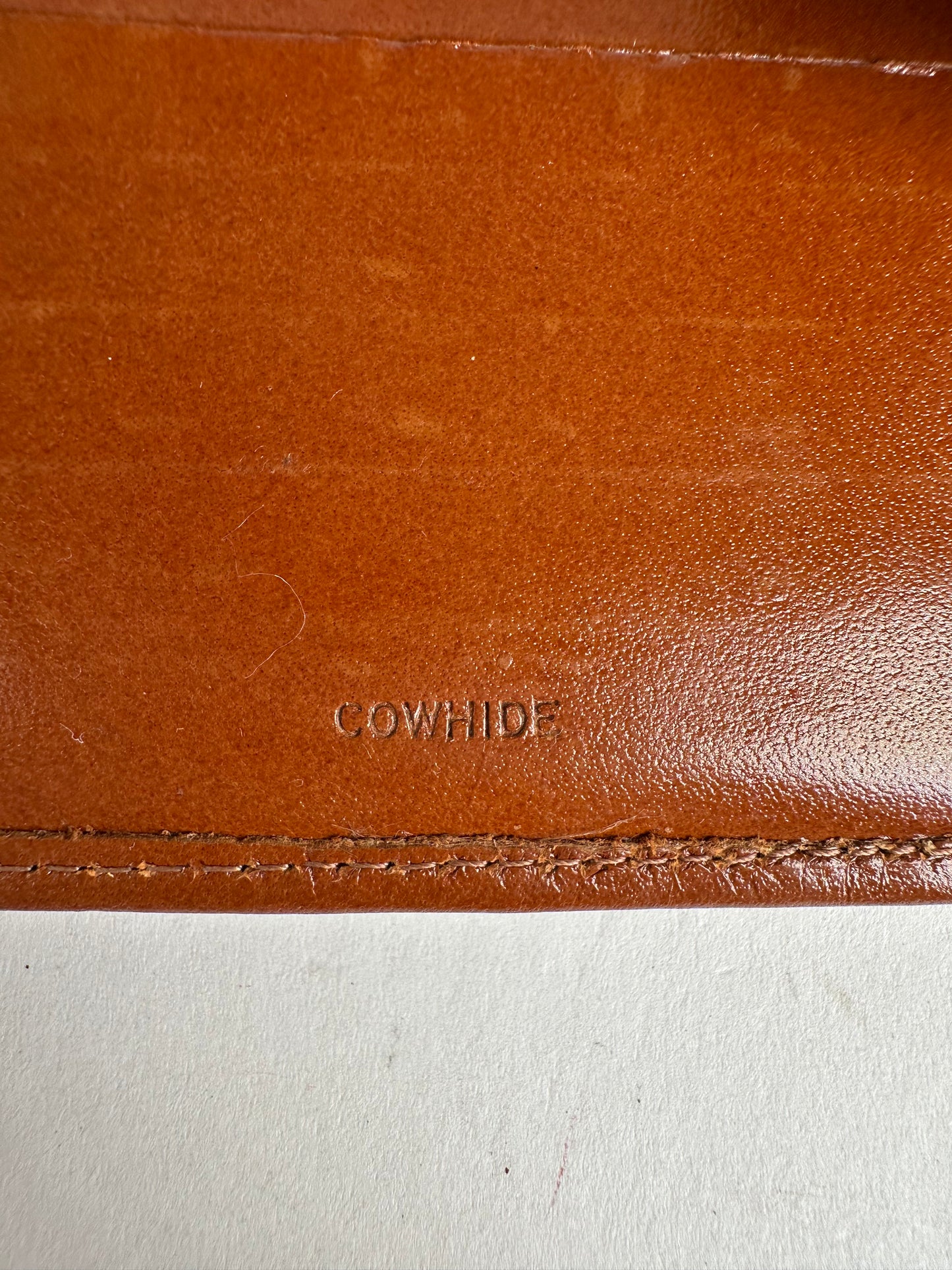 Vintage Dior Paris-New York Leather Bifold Wallet Cognac
