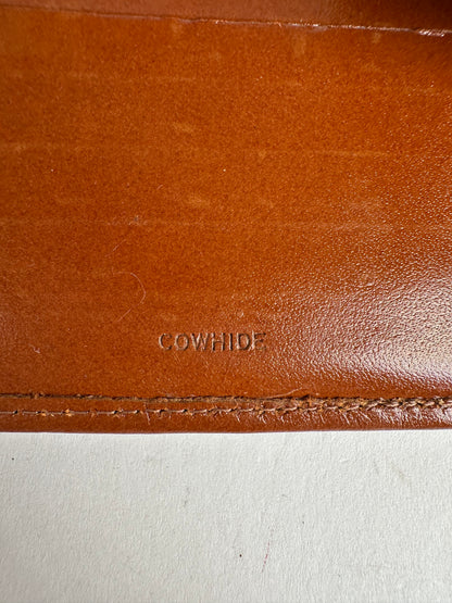 Vintage Dior Paris-New York Leather Bifold Wallet Cognac
