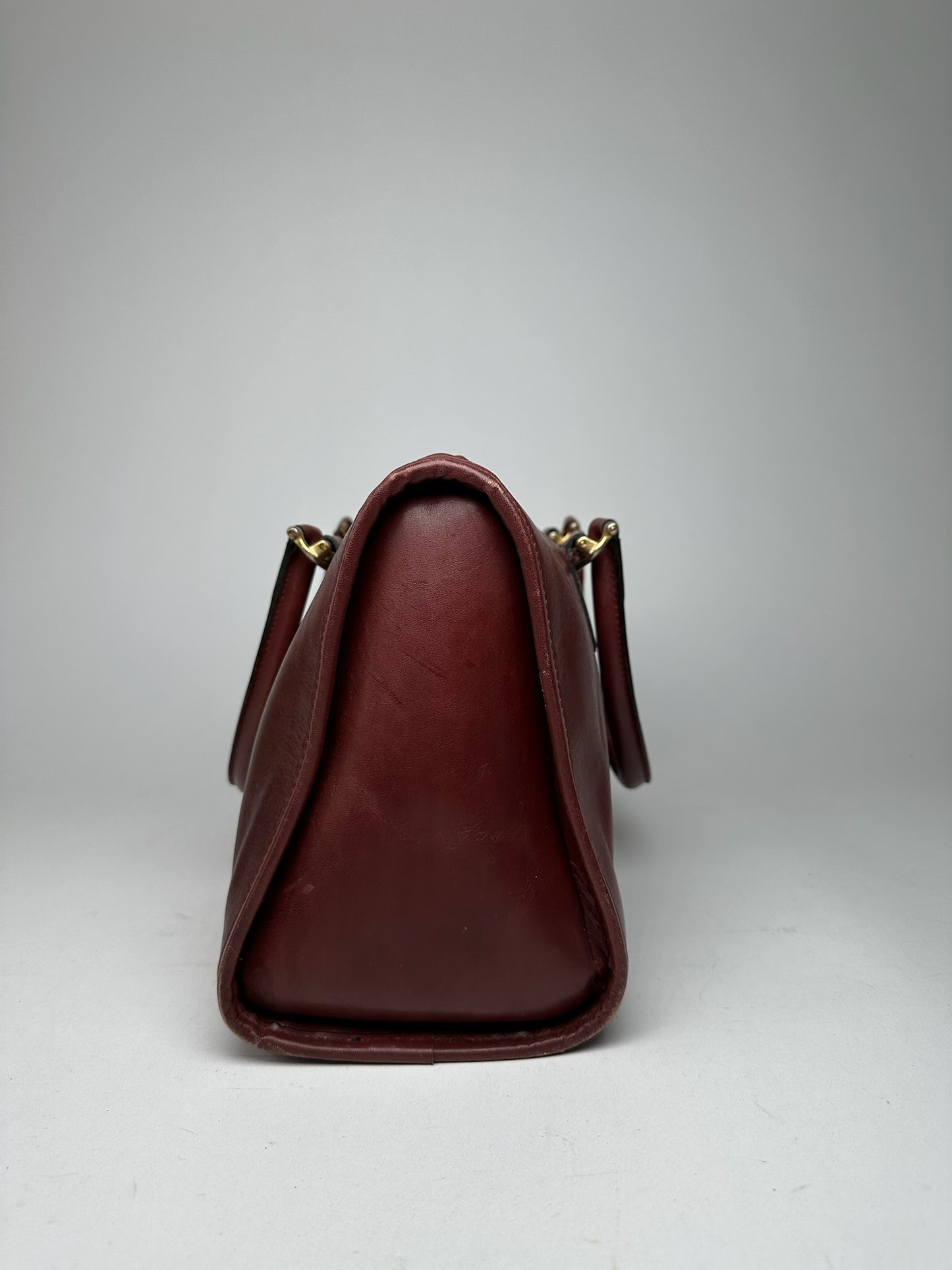 Vintage Cartier Leather Weekender burgundy