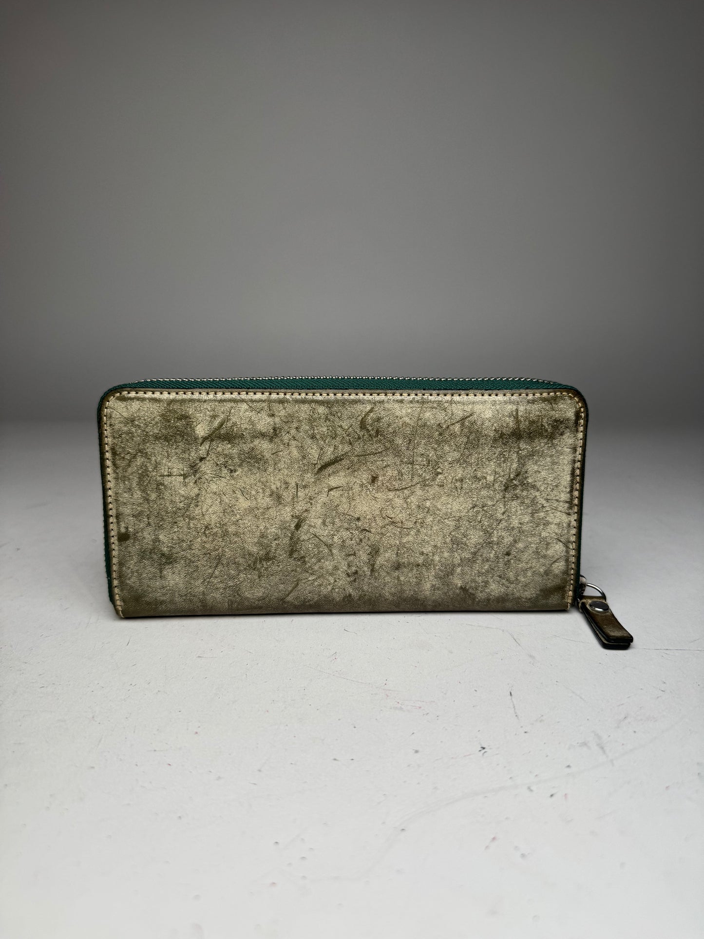 Vintage Vivienne Westwood Zippy Leather Wallet Grey Black