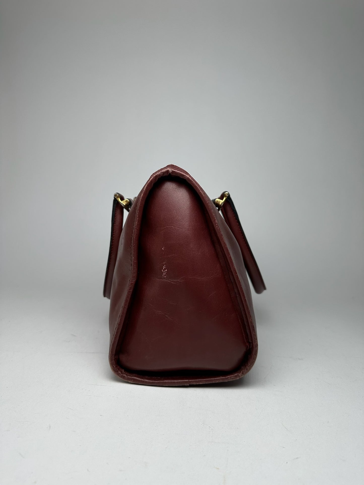 Vintage Cartier Leather Weekender burgundy