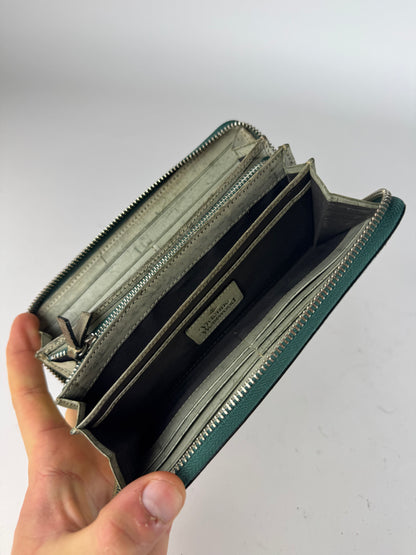 Vintage Vivienne Westwood Zippy Leather Wallet Grey Black