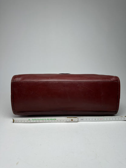 Vintage Cartier Leather Weekender burgundy