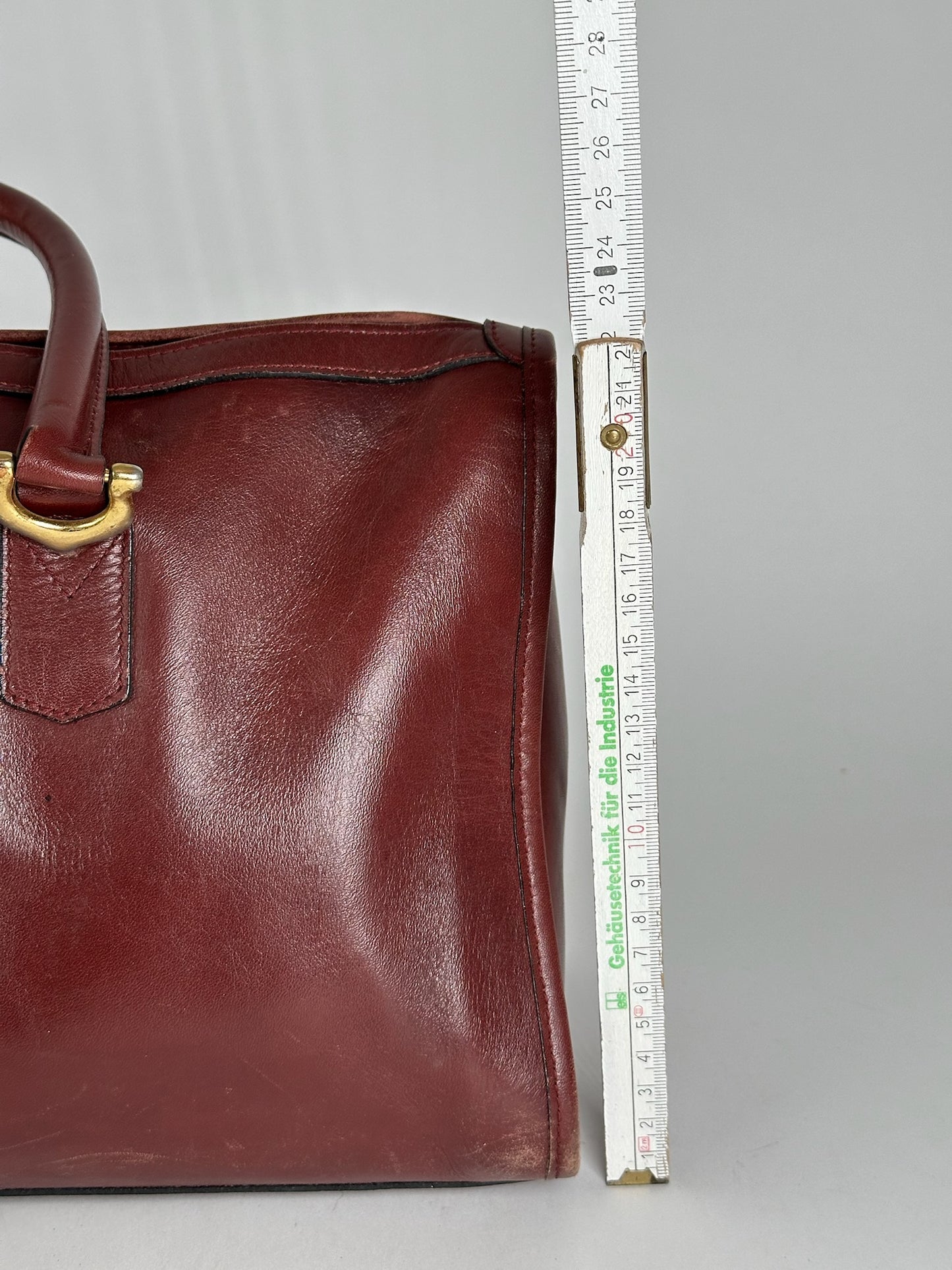 Vintage Cartier Leather Weekender burgundy