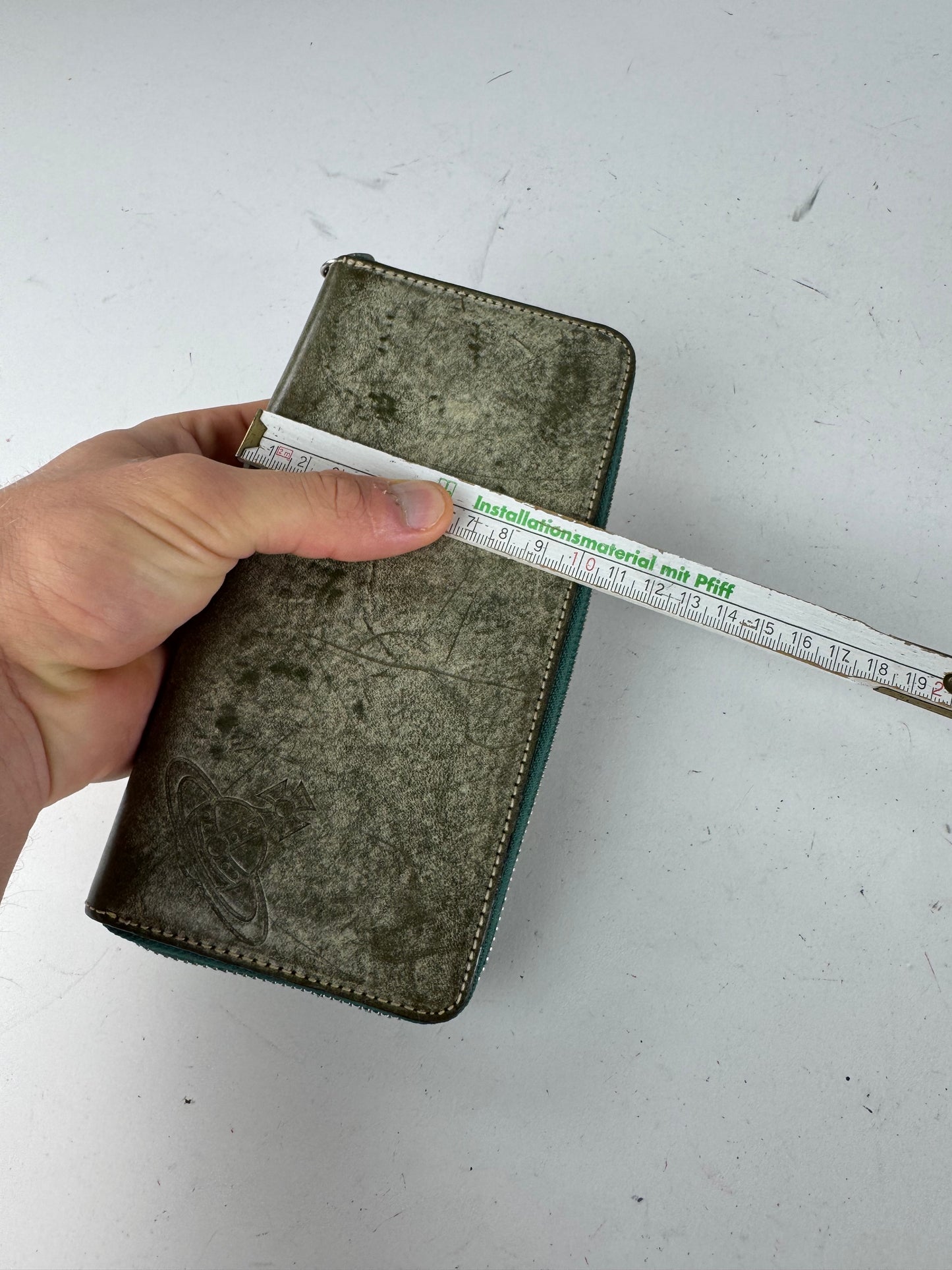 Vintage Vivienne Westwood Zippy Leather Wallet Grey Black