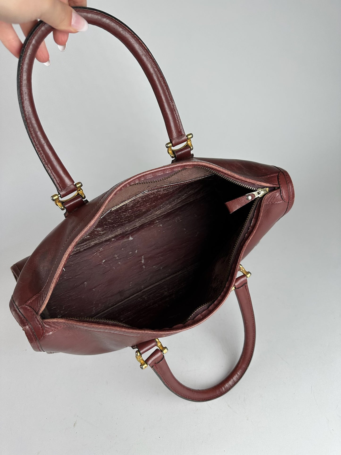 Vintage Cartier Leather Weekender burgundy