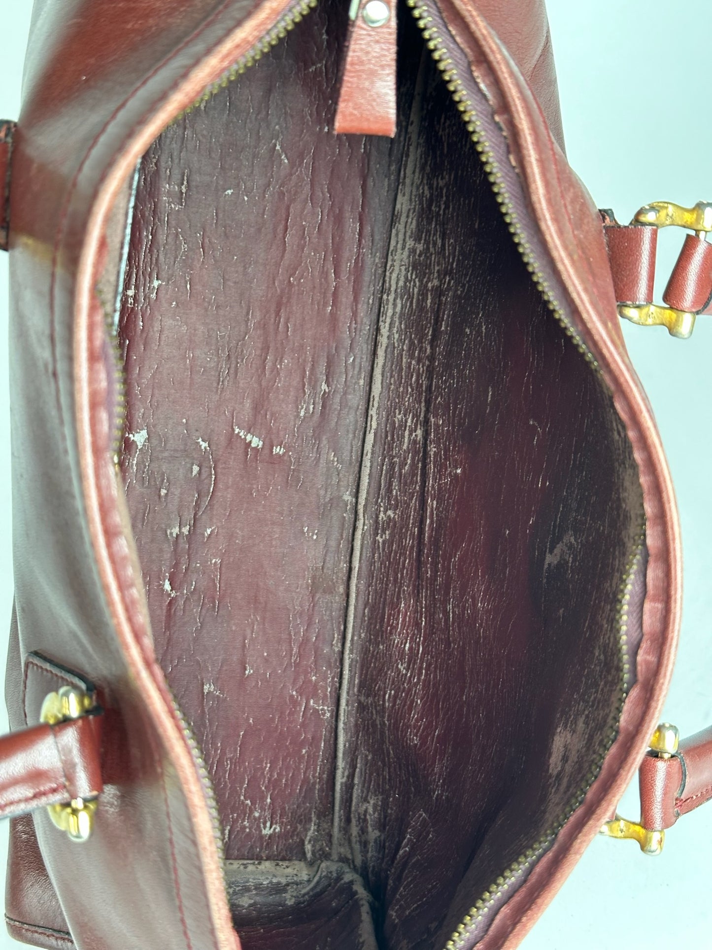 Vintage Cartier Leather Weekender burgundy