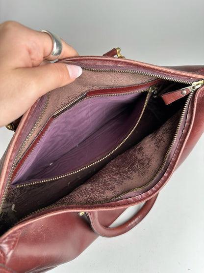 Vintage Cartier Leather Weekender burgundy