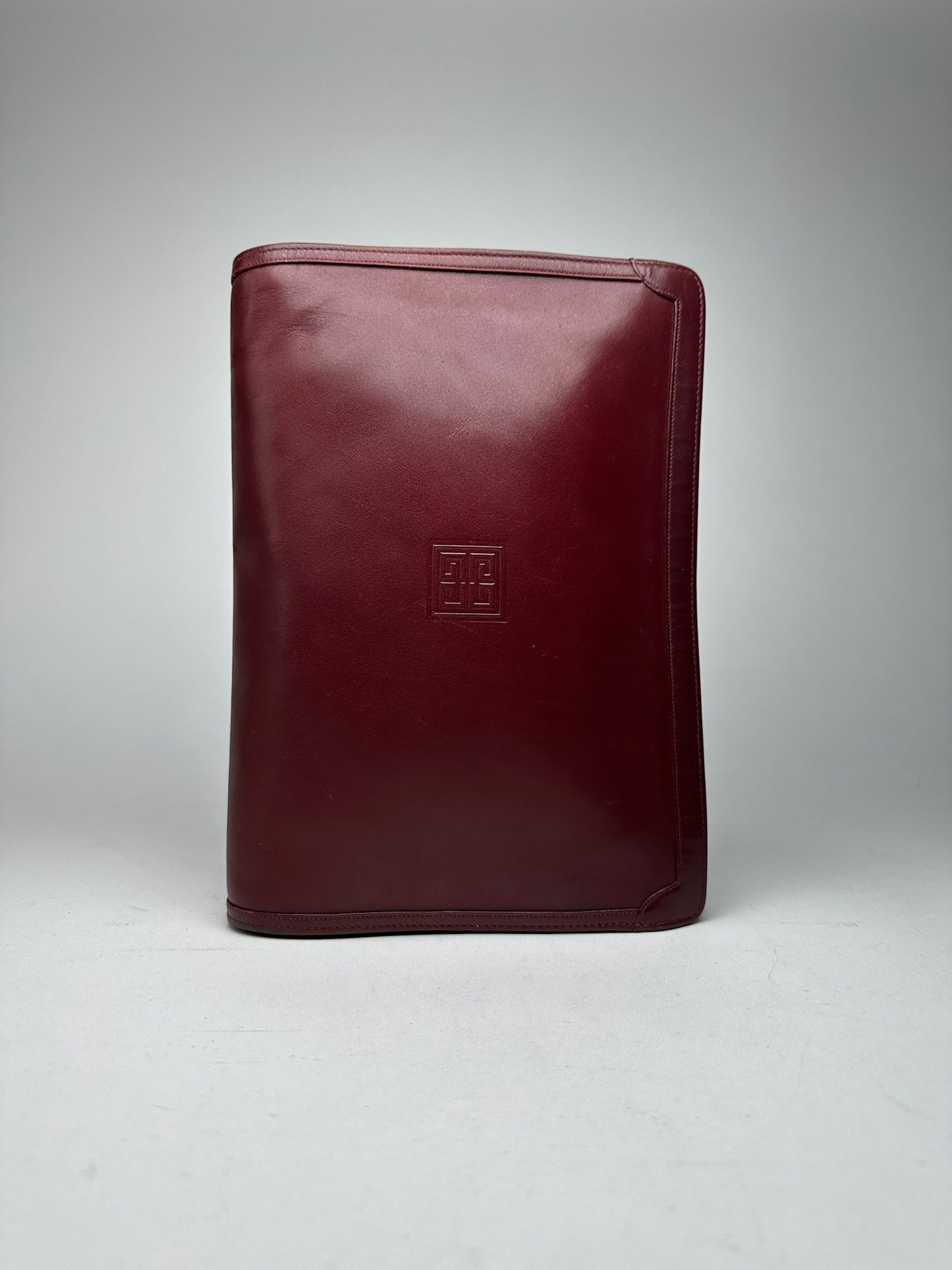 Vintage Givenchy Leather Clutch Burgundy