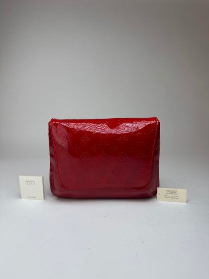 Vintagw Louis Vuitton Vernis Leather Monogram Clutch Red