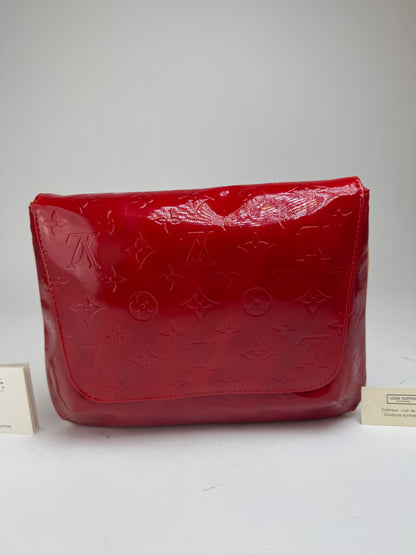 Vintagw Louis Vuitton Vernis Leather Monogram Clutch Red