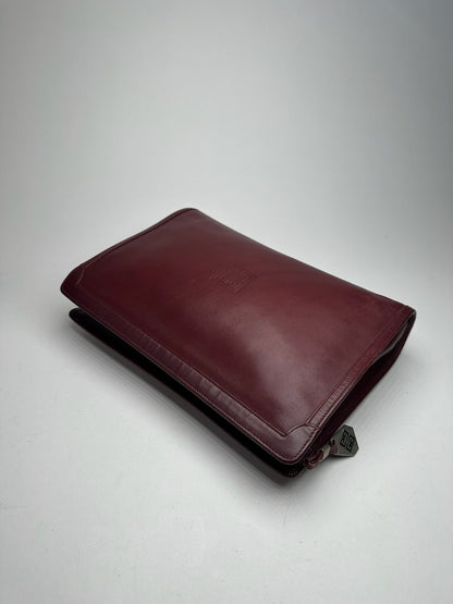 Vintage Givenchy Leather Clutch Burgundy