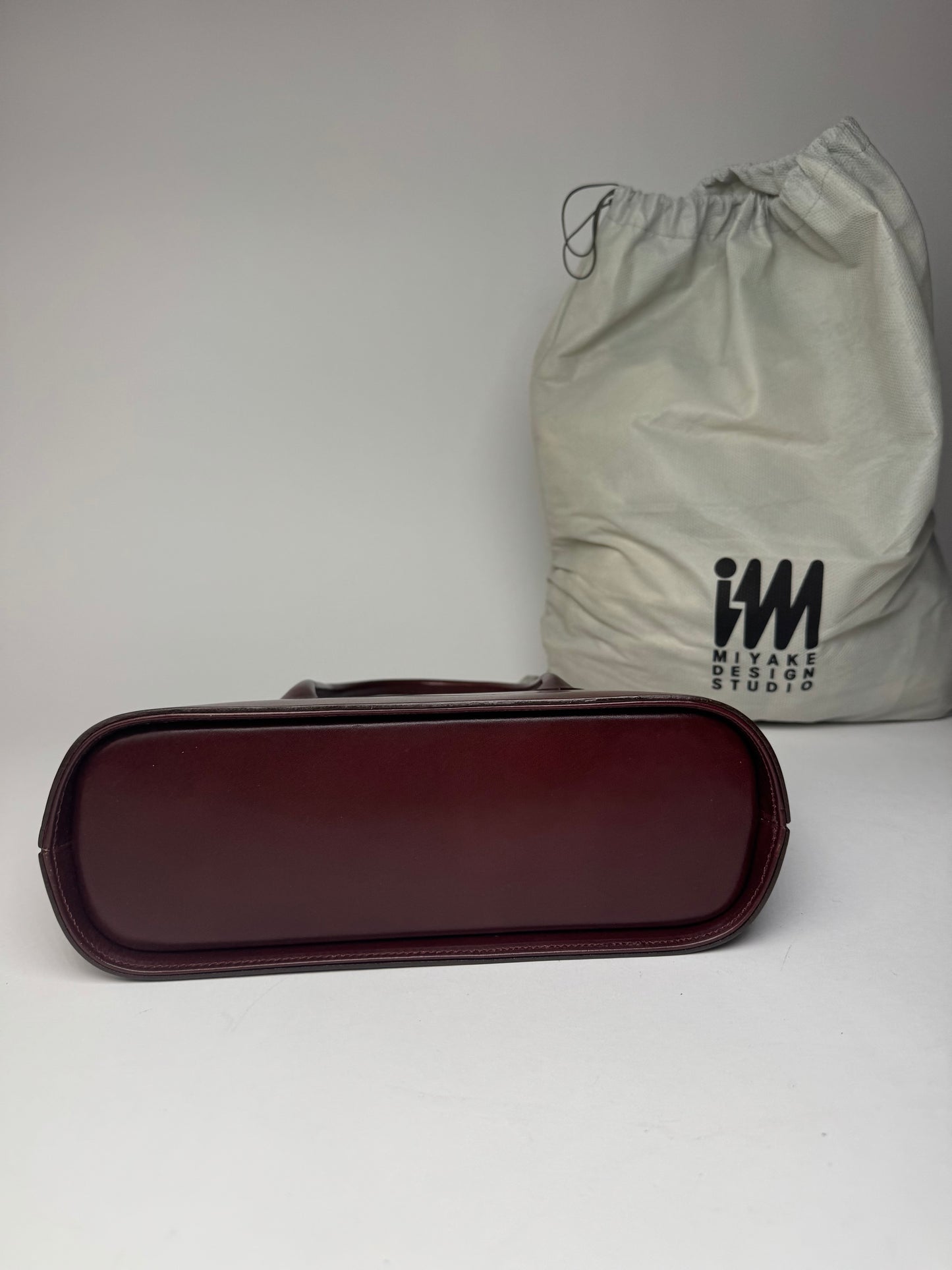 Vintage Issey Miyake Leather Handbag Purple