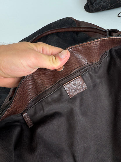 Gucci Monogram Bah Vintage Noir Marron