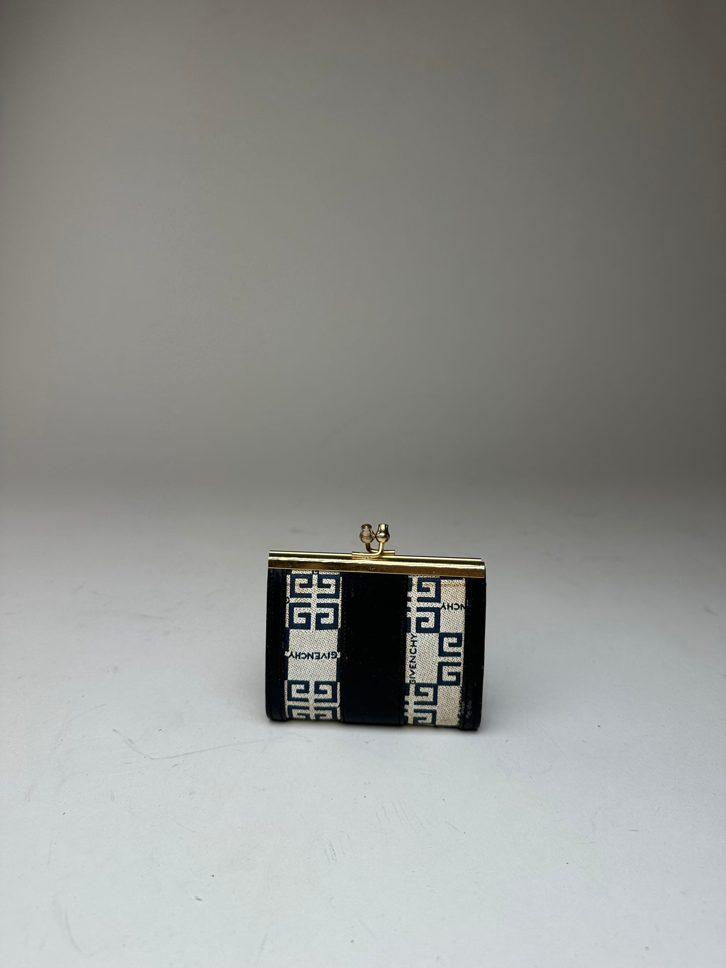 Vintage Givenchy Leather Purse Gold White Black